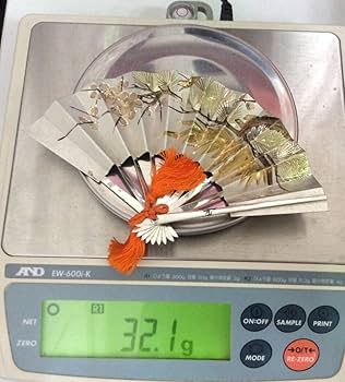 Amazon.co.jp: 230円他純銀 扇子 置物 32gインテリア 飾り扇 銀